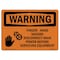Signmission OSHA WARNING Sign, Finger, Hand Hazard, 14in X 10in Decal, 10" W, 14" L, Landscape OS-WS-D-1014-L-12611 - alternate 1